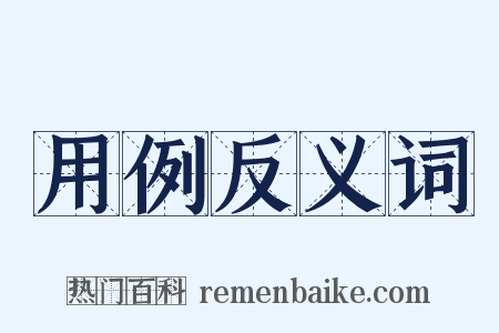 用例反义词是什么意思的图片